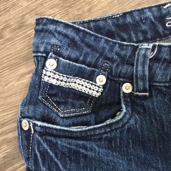 LEVI’S girls skinny jean sequin shorts 10 - Picture 3 of 9